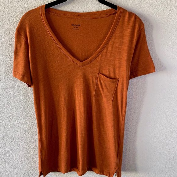 Madewell Tops - NWT Madewell Cotton V Neck Pocket Tee